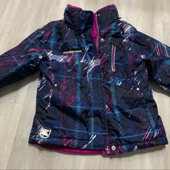 ZeroXposur Pink Blue KIDS Snow Jacket Sz 4 - Picture 2 of 8